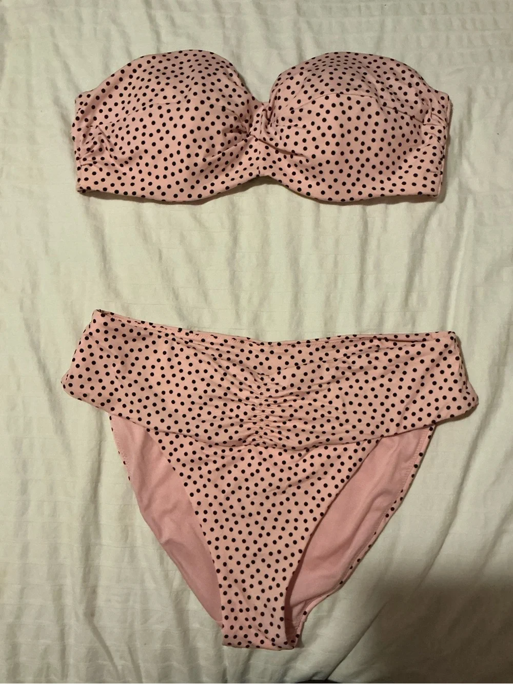 Victoria's Secret Pink Bikini with Black Polka Dots Bikini Set